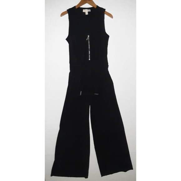 Michael Kors Zip Front Wide-Leg Jumpsuit Romper - Picture 9 of 11